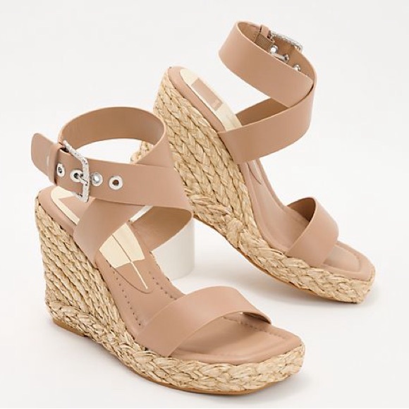 Dolce Vita Shoes - Dolce Vita Aldona Braided Raffia Ankle Strap Wedge Sandal Belgium Sweet